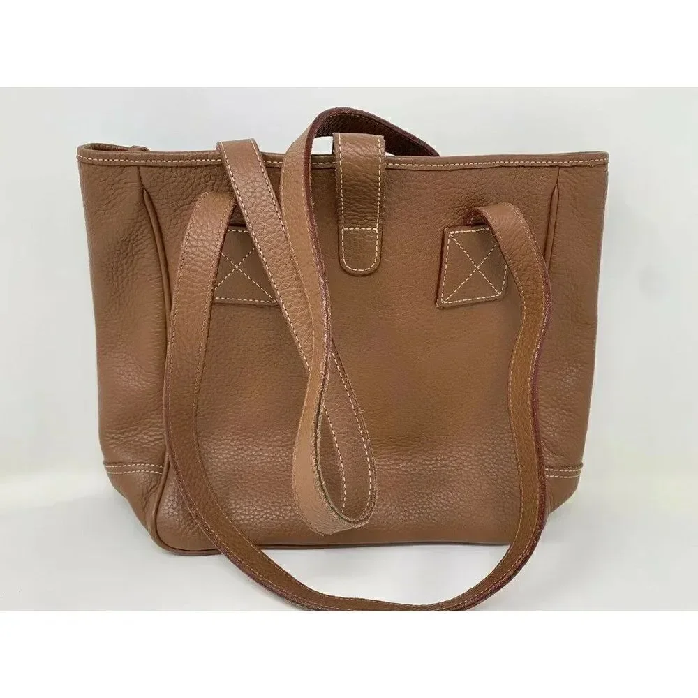 Dooney & Bourke Brown Pebble Leather Shoulder Bag
